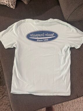 Vineyard Vines Light Aqua Short Sleeve Logo Tee